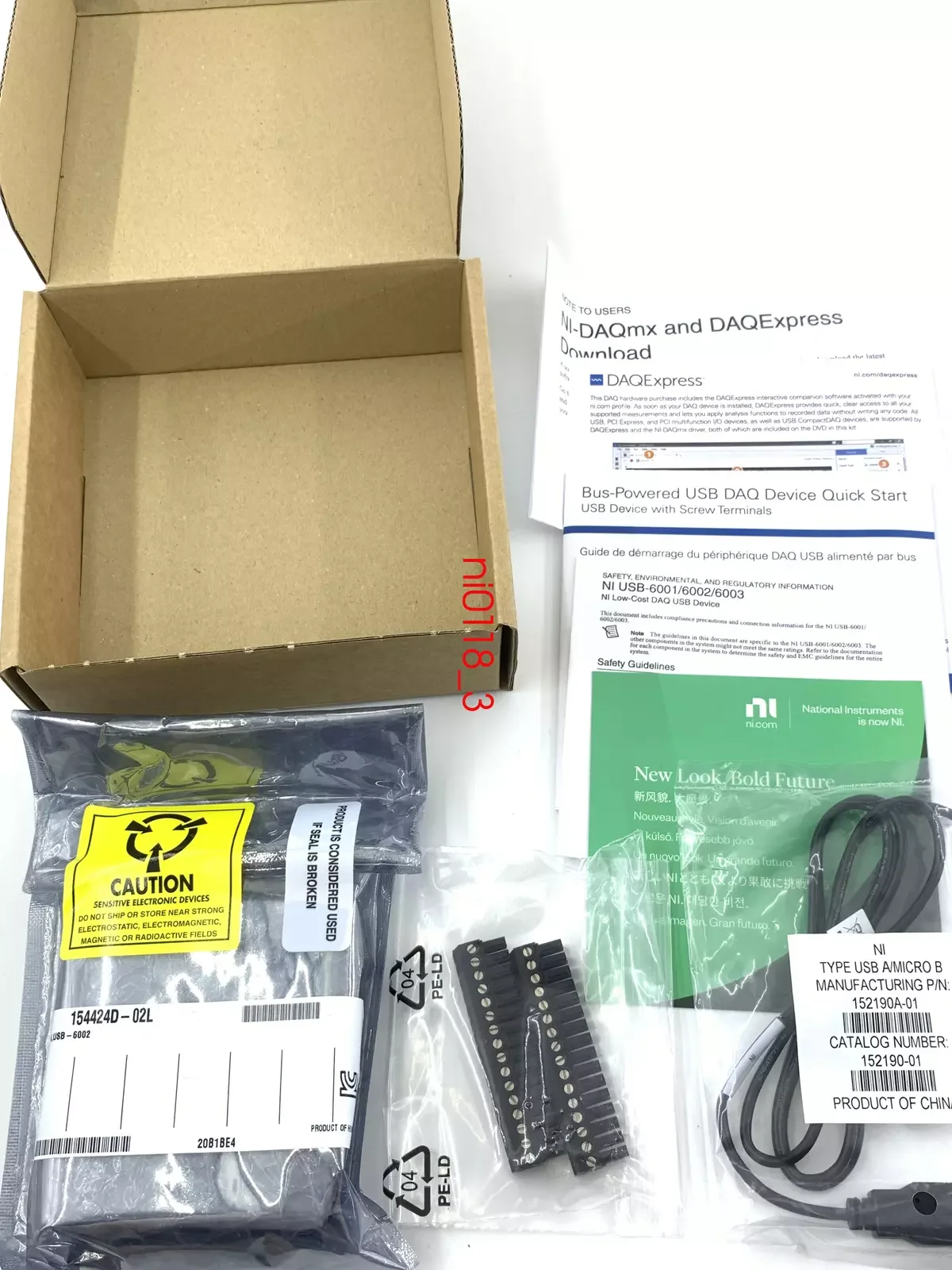 ني يو اس بي-6002 782606 -01 بطاقة الحصول على البيانات متعددة الوظائف DAQ Labview DAQ #2