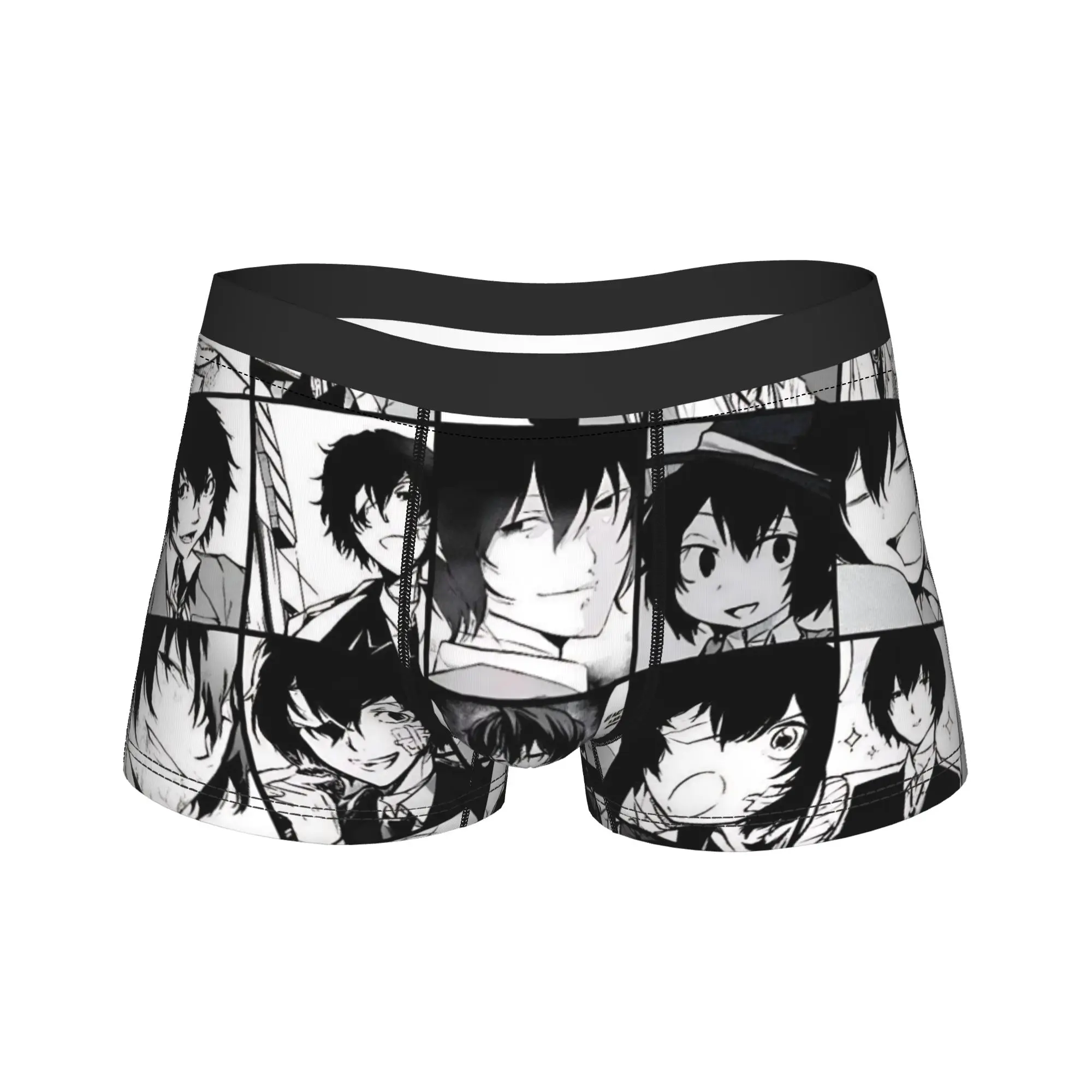 Dazai Bungo Stray Dogs   Underwear  Print Boxershorts Quality Men Underpants Breathable Shorts Briefs Birthday Present
