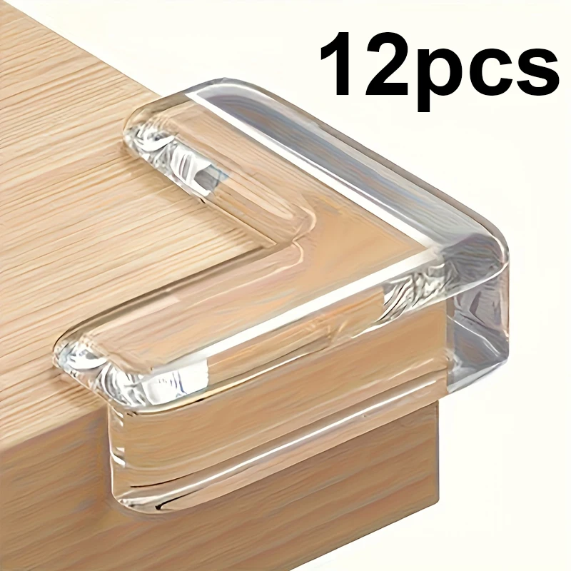 

12Pcs transparent silicone anti-collision angle set, suitable for power sockets and furniture edge protection, can be safely use