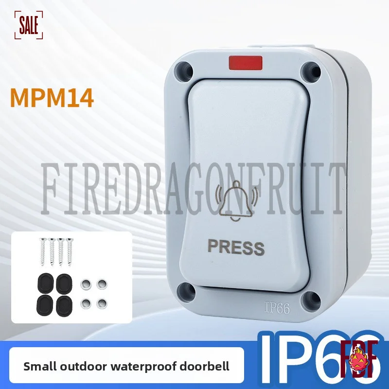 

Уличный влагозащищенный выключатель IP66 с индикаторной лампой для строительных площадок, настенный дверной звонок