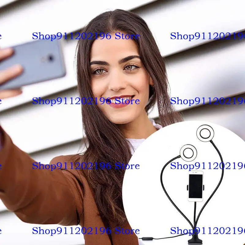P82A Double Selfie Rings Light With Phone Stand 3 Lighting Type LED Ringlight