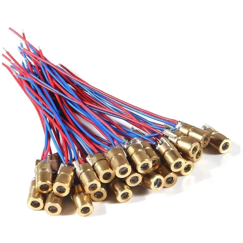 Latest 10pcs Adjustable Mini Laser Pointer Diode RED Dot Laser Diod Circuit 3V/5V 5mW 650nm Module Pointer Sight Copper Head image 5