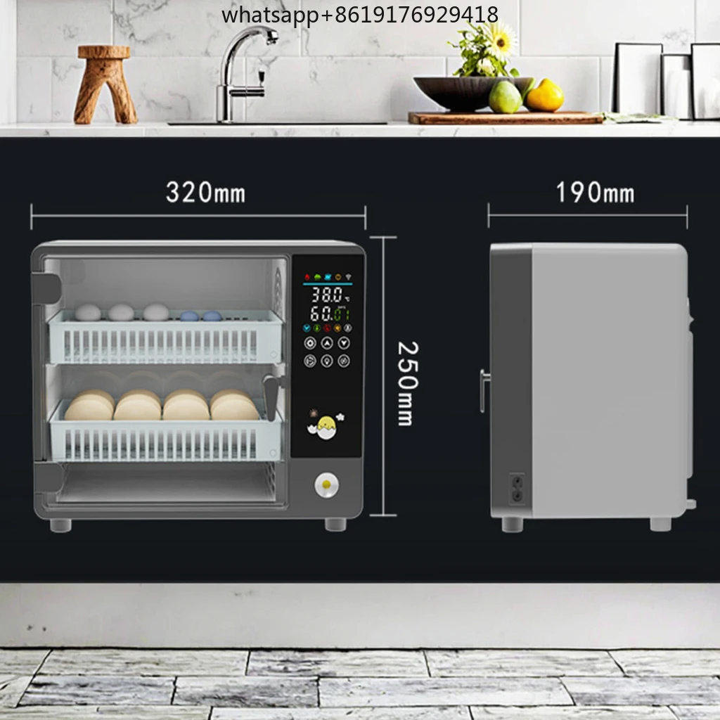 Automatic Intelligent Touch 24-100 Capacity Egg Incubators Roller Type Chicken Quail Egg Hatching Machine for Household AC 220V