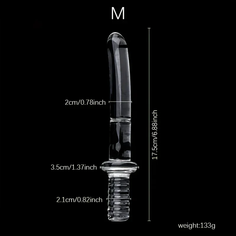 Crystal Glass Dildo Anal G-spot Buttock Plug Anal Stick Fun Set for Men and Women To Experience Anal Sex Fun Toys