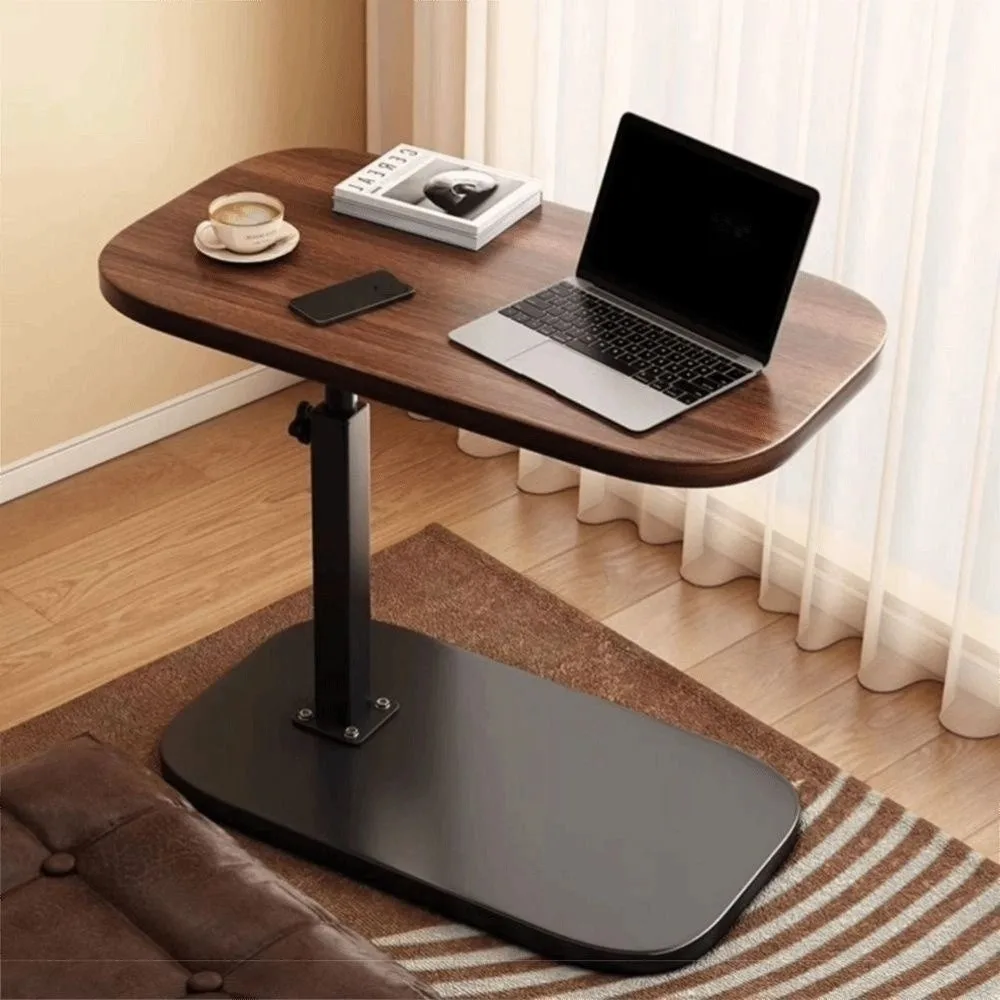 

Foldable Sofa Edge Table Flip Desktop Adjustable Height Mobile Storage Desk C-Shaped Easy Installation Movable Tea Table Rack