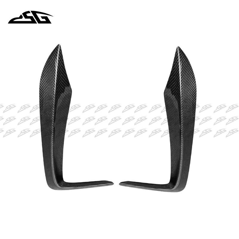 Carbon Fiber Front Bumper Fog Lamp Grill Fins Winglet Trim For BMW 4 Series F32 F33 F36 Side Spoiler Canards Splitter Body Kit