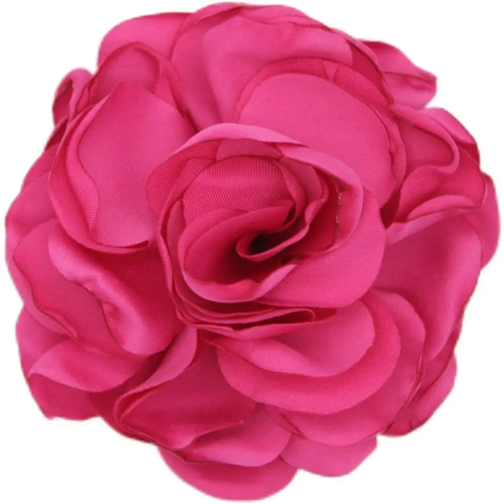 

Fashion Fabric Big Rose Flower Brooch Cloth Art Handmade Lapel Pins Badge Floral Brooch Vintage Wedding Party Jewelry