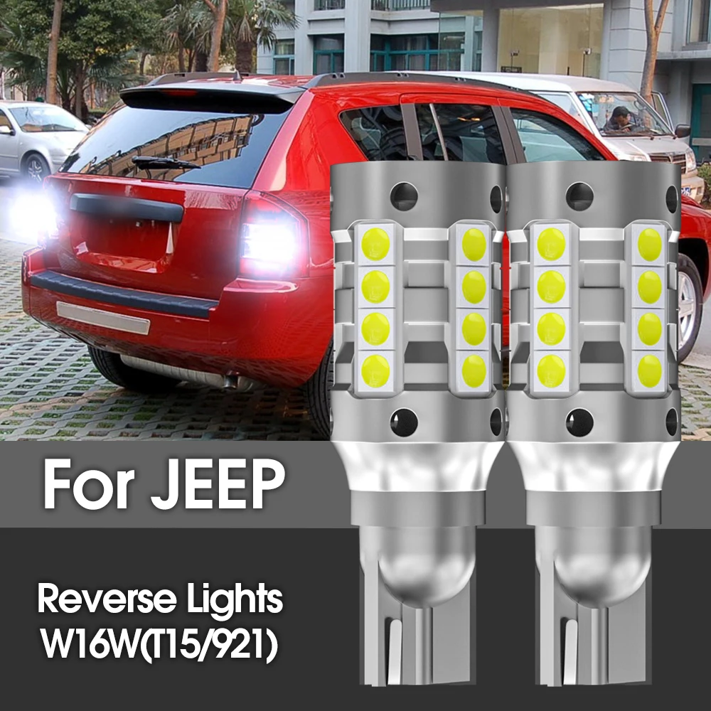 

Фонарь заднего хода для автомобиля, фонарь заднего хода W16W T15 921 Canbus для JEEP Compass Renegade Patriot 2007-2017 Grand Cherokee 2014-2019, 2 шт.