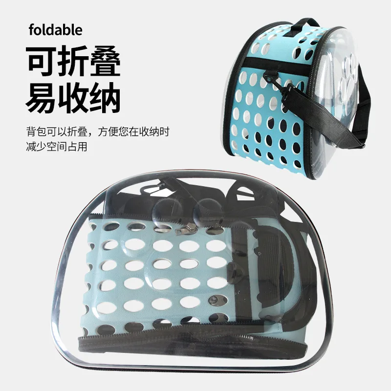 Mochila transparente plegable para gatos y perros portátil transpirable - imagen 5
