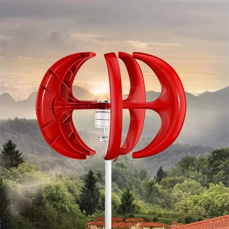 500W 12V Vertical Axis Wind Turbines Windmill Power Charge Generator with Motor Kit 3 Blades Lantern Camping Home