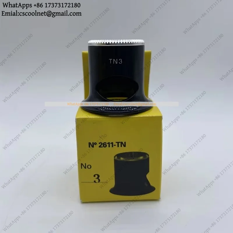 k3 2611-TN Watchmaker Loupe 3x 4x 5x 6.7x, Black Anti-Fog Magnifying Glass for Watch Repair & Jewelry Inspection
