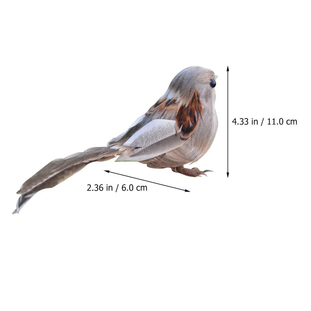 Artificial Sparrow Window Decoration Garden Bird Adornment Birds Ornament Toy Crafts Props Fake For