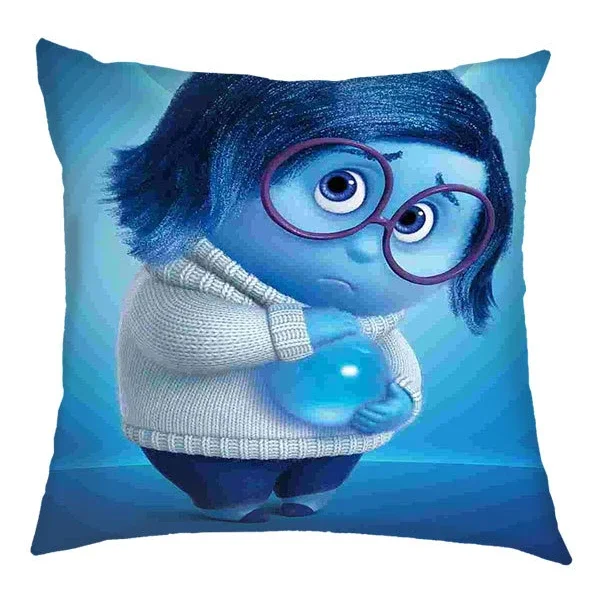 Poszewka na poduszkę Inside Out 2 Cute Cartoon Disney Movie Emotions 45x45cm Poszewka na poduszkę z nadrukiem Lniana poszewka na poduszkę do salonu