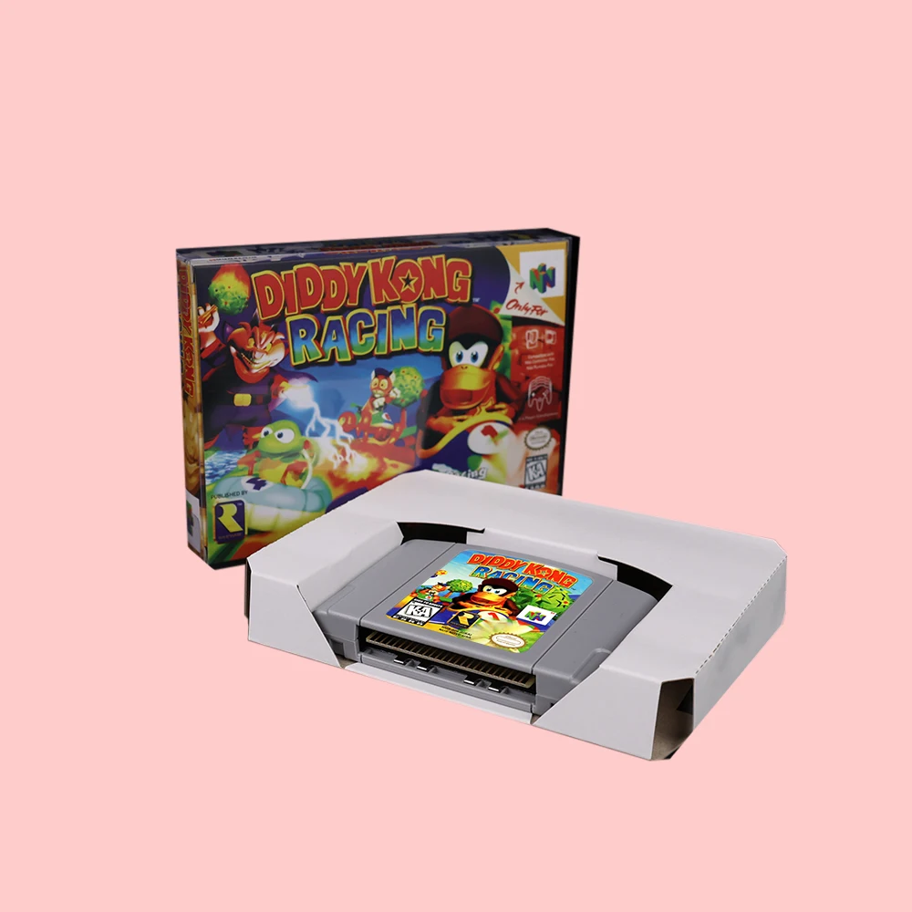 Diddy Kong Racing Game Cartridge with Retail Box For N64 USA NTSC EUR PAL Game Consoles