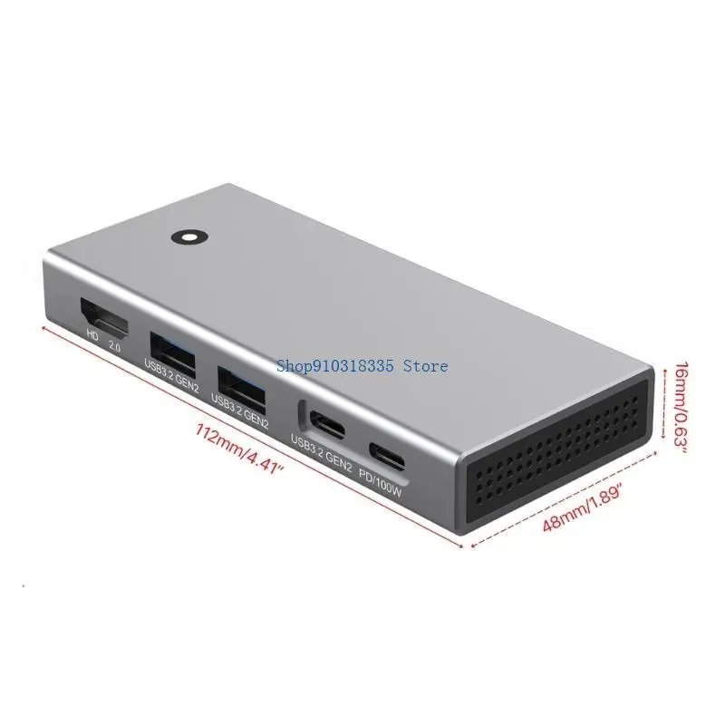  UsbC Hub M.2 TypeC Docking Station 4K Display Fast Charging HDMIcompatible2.0 view 6