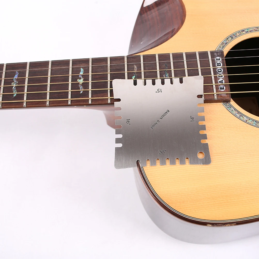 

4pcs Guitar Measure Tools Durable Rustproof Corrosion resistant Rounded Fingerboard Bridge Curvature Gauges