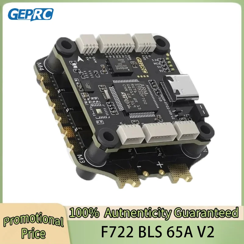 

GEPRC TAKER F722 BLS 65A V2 STACK Flight Controller with 65A 4IN1 ESC Analyze Record Flight Data Plug and Play Racing FPV Drone