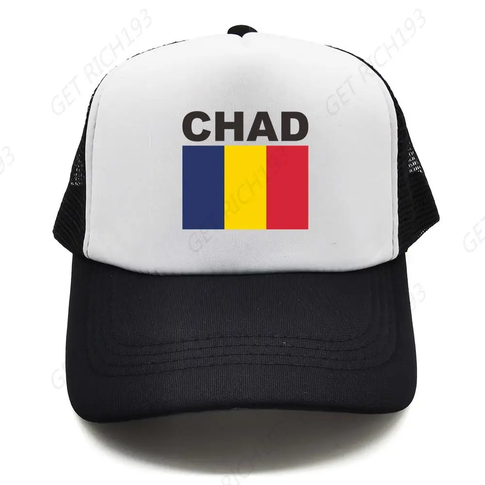 

Chad Flag Trucker Cap Breathable Men Cool Flag Country Hat Baseball Cap Unisex Outdoor Sports Mesh Caps