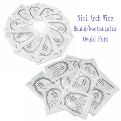 10pcs/pack Dental Super Elastic Oval Form Niti Round/Rectangular Arch Wires Dental Niti Arch Wire Dentist Orthodontic Product