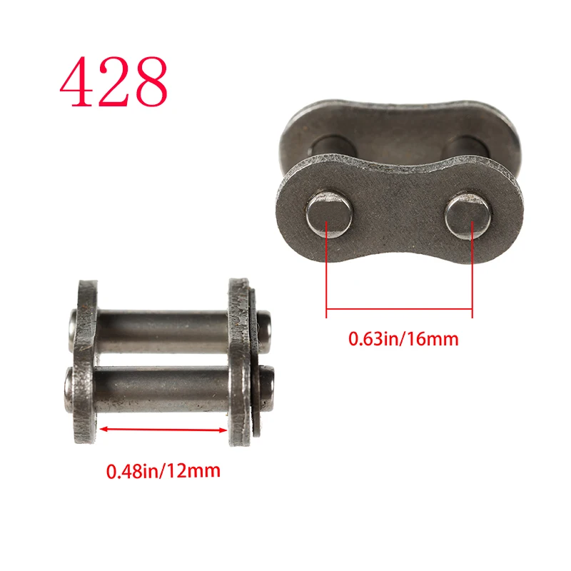 4Pcs 420 428 520 Chain Buckle Ring Link Motorcycle ATV Heavy Chain Connecting Connector Master Joint Link With O-Ring Chain Lock