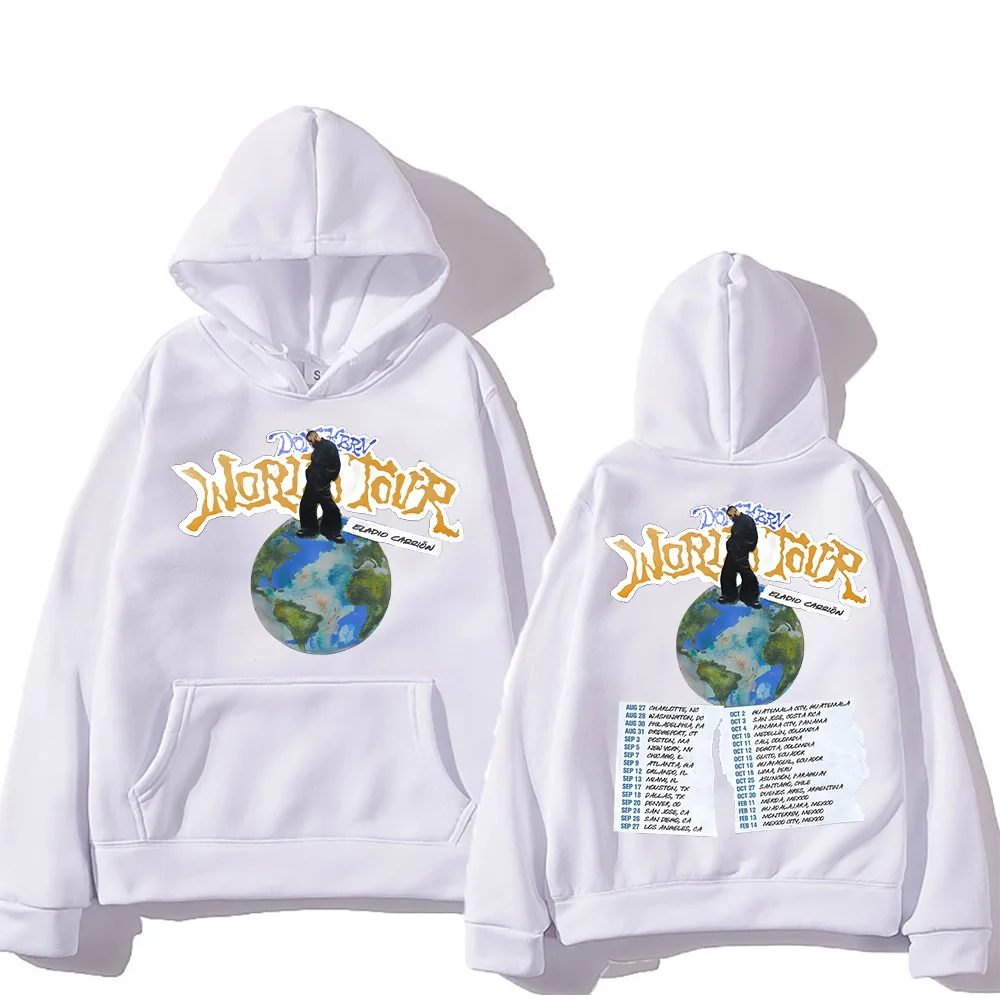Rapper Eladio Carrión Hip Hop Street Hoodies Eladio Carrión DON KBRN Tur Dunia Kaus Kasual Fashion Longgar Pullover Uniseks