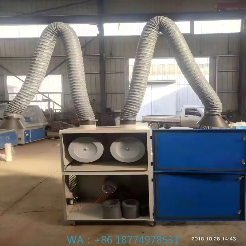 Welding Smoking Collector Machine Welding Fume Purifier Industrial Single / Tow Arm