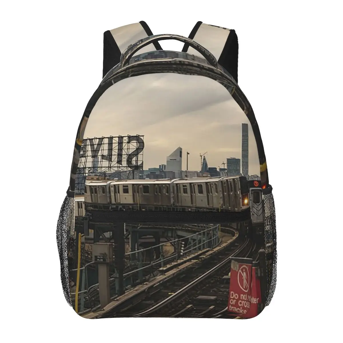 

New York City Subway, Queens Backpack Daypack Large Capacity Boys Girls BookBag School Bag Shoulder Bags for Men Women