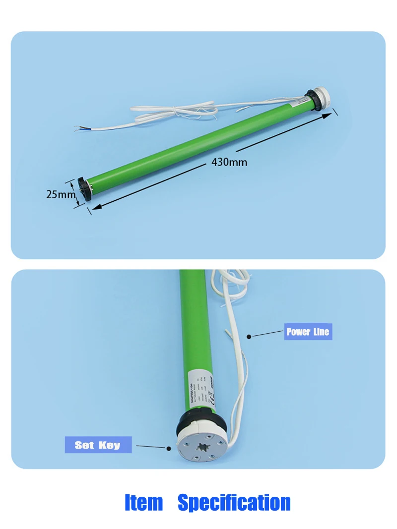 Brand New Original Dooya DM25TEQ/L-1.1/20 Tubular Motor 100-240V Suitable For Electric Roller Shutter Honeycomb Zebra Curtain