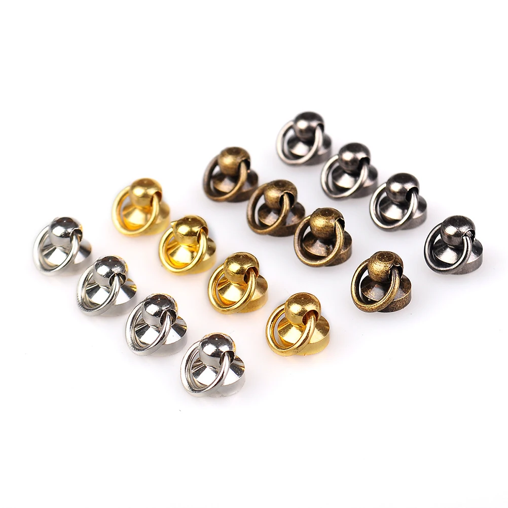 

6 Sets 9Mm Golden Brass Rivet Studs Screw Back Round Head Ring For Leathercraft Accessories Bags Belts Bracelets Shoes Boots