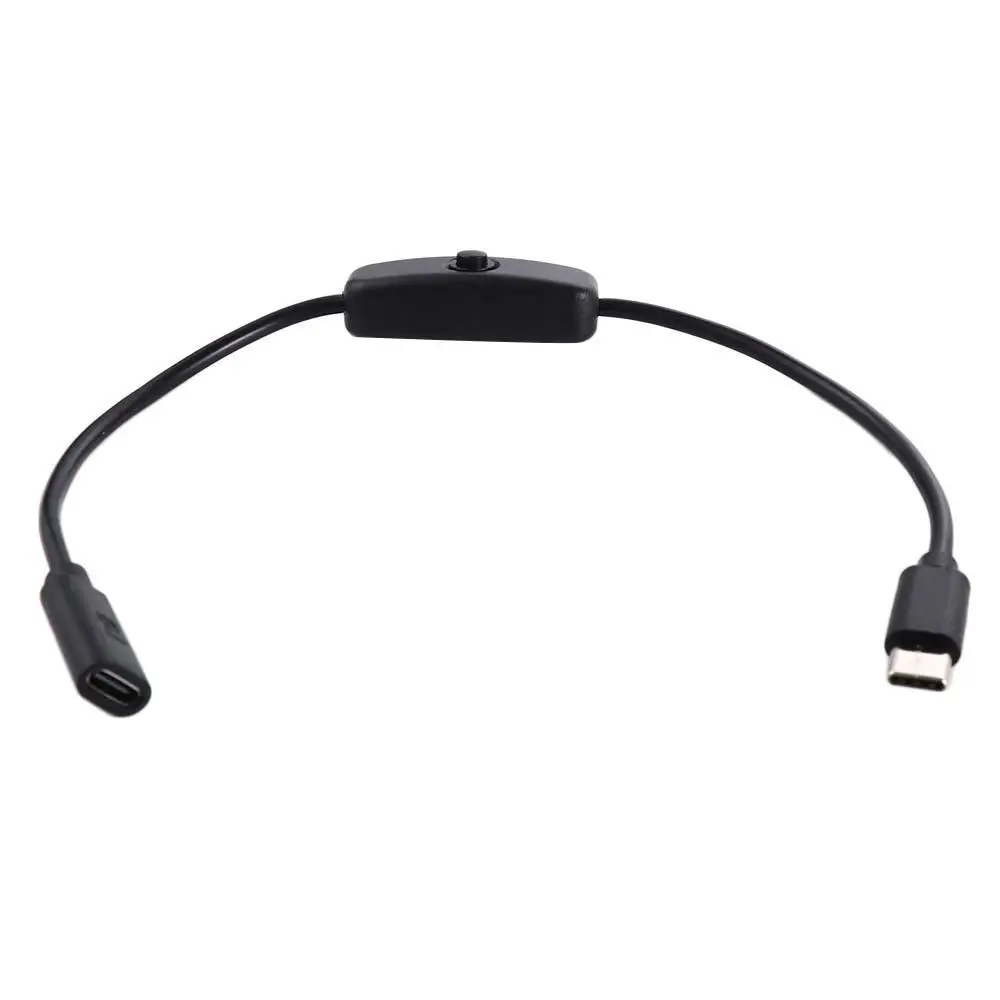 27cm On Off Switch USB-C Male to Female for Raspberry Pi 4 Type-C Ports Power Cord Type C Power Supply Power Line Type C Cable