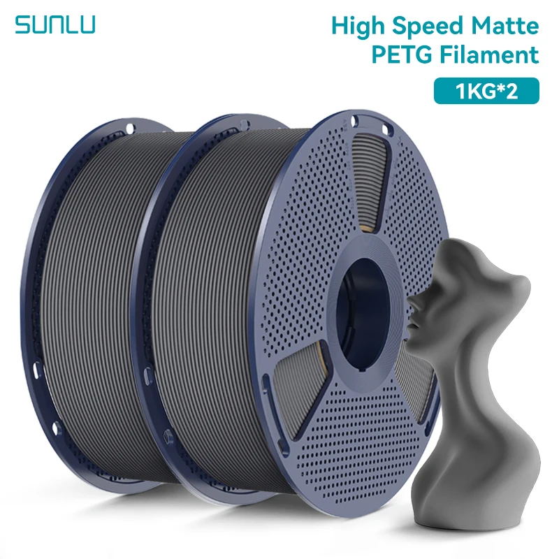 SUNLU Hochgeschwindigkeits-Matt-PETG-Filament 1KG/2KG/3KG/5KG/10KG 1,75mm Ultra-Schneller 600mm/s Druck, Kein Fadenziehen, Für Creality, Bambu Lab