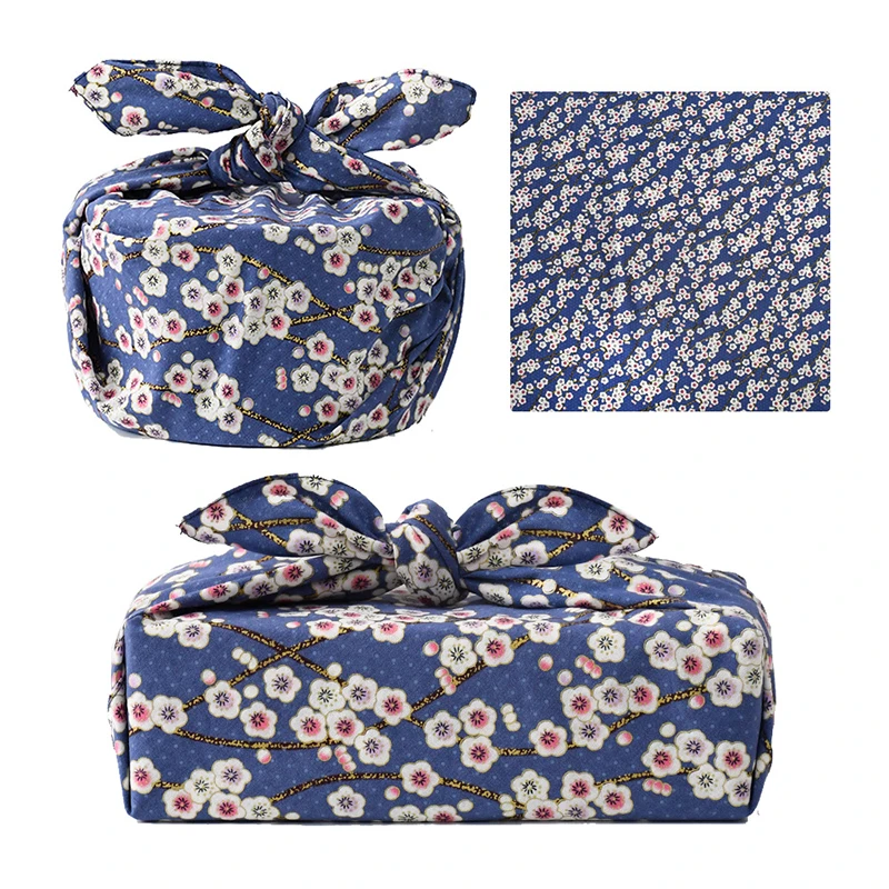 Japanese Style Handkerchief Furoshiki  Bronzing Cotton Multi-purpose Bento Wrapping Cloth Candy Box Gift Box Wrapped Towel