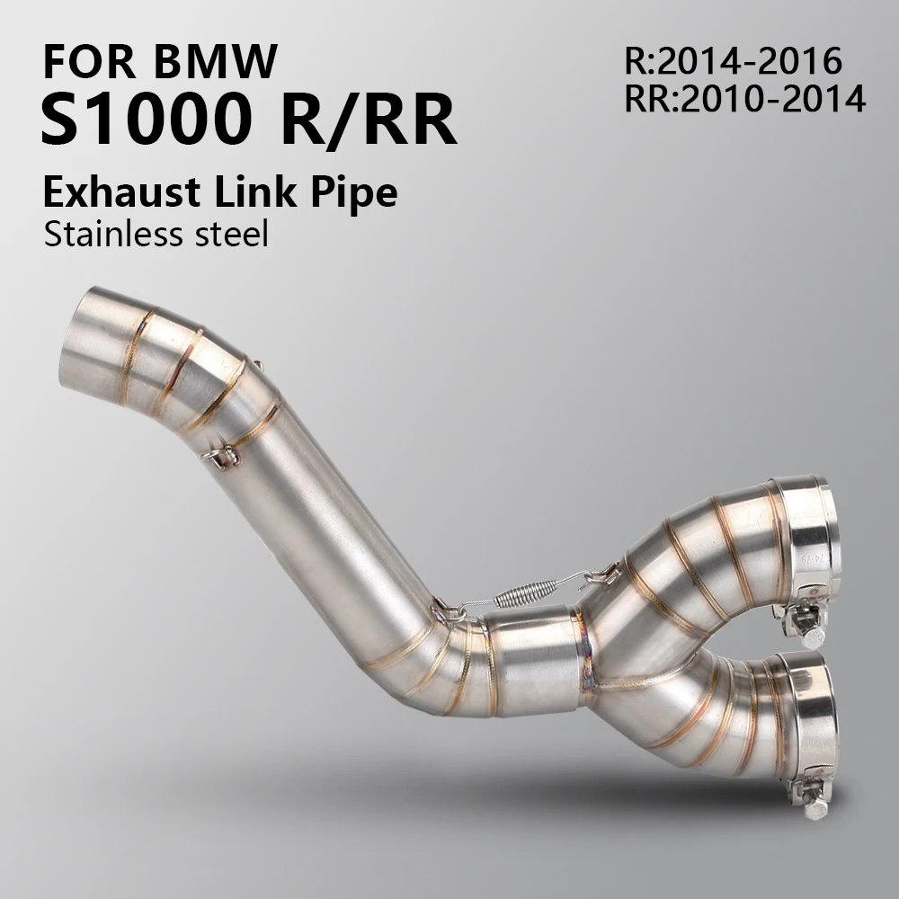 

Motorcycle Exhaust Middle Link Pipe Escape Connect Muffler For S1000RR 2010-2014 s1000r 2014-2016