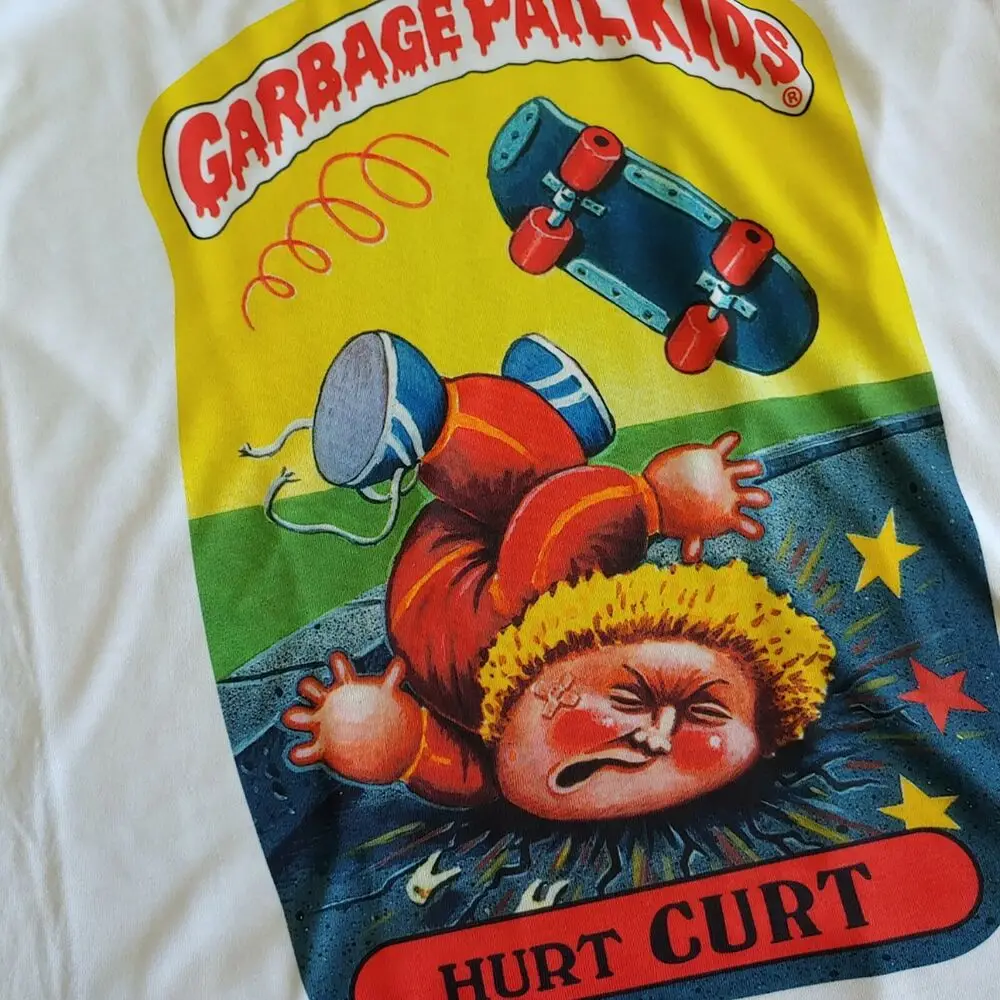 New Garbage Pail Kids T-Shirt HURT CURT Series 3 89a GPK Card Skater Kurt S-2XL