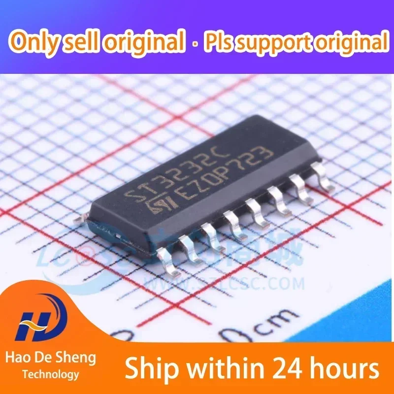 10PCS/LOT ST3232C ST3232CDR  SOP-16 RS232 New Original in Stock