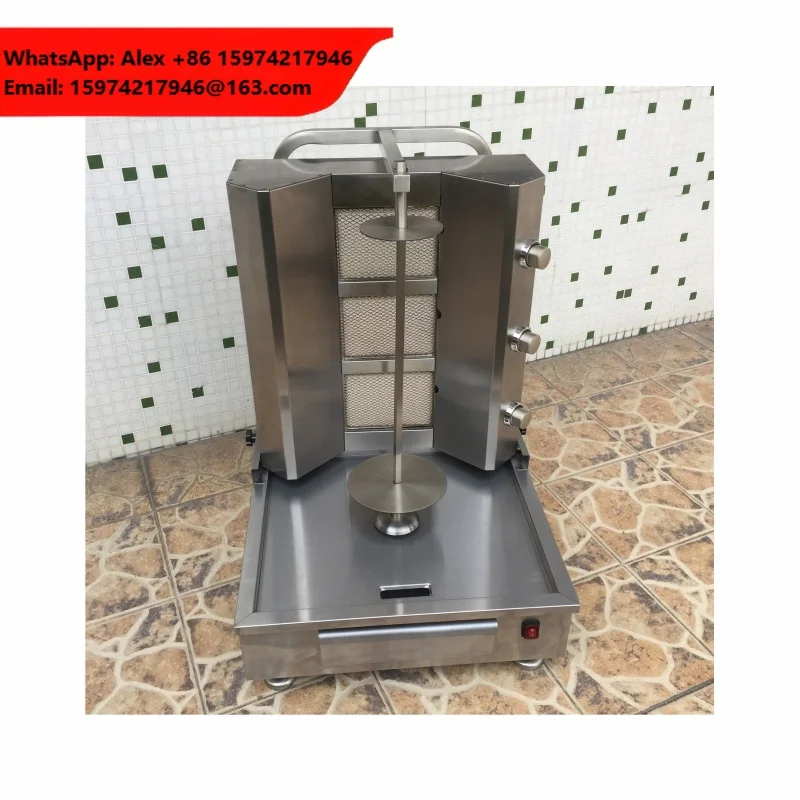 Full Automatic 2/3/4/5/6 Burners SS430 Gas Grill Doner Kebab And Shawarma Machine For Meat And Sausage Restaurant Equipment