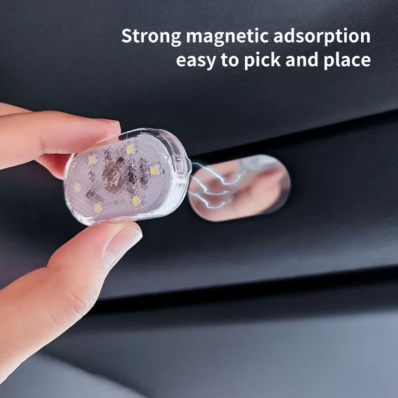 Rechargeable Magnetic Touch Light Hand Car Roof Magnets Ceiling Lamp Indoor Car Night Reading Lights Colorful Car Interior lamp