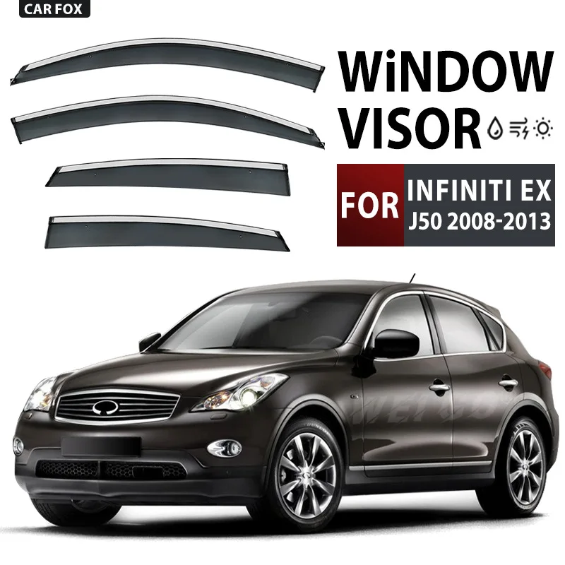 

For INFINITI EX J50 2008-2013 Car Window Visor Awning Shelters Windshield Side Window Rain Sun Shade Accessories Car Styling