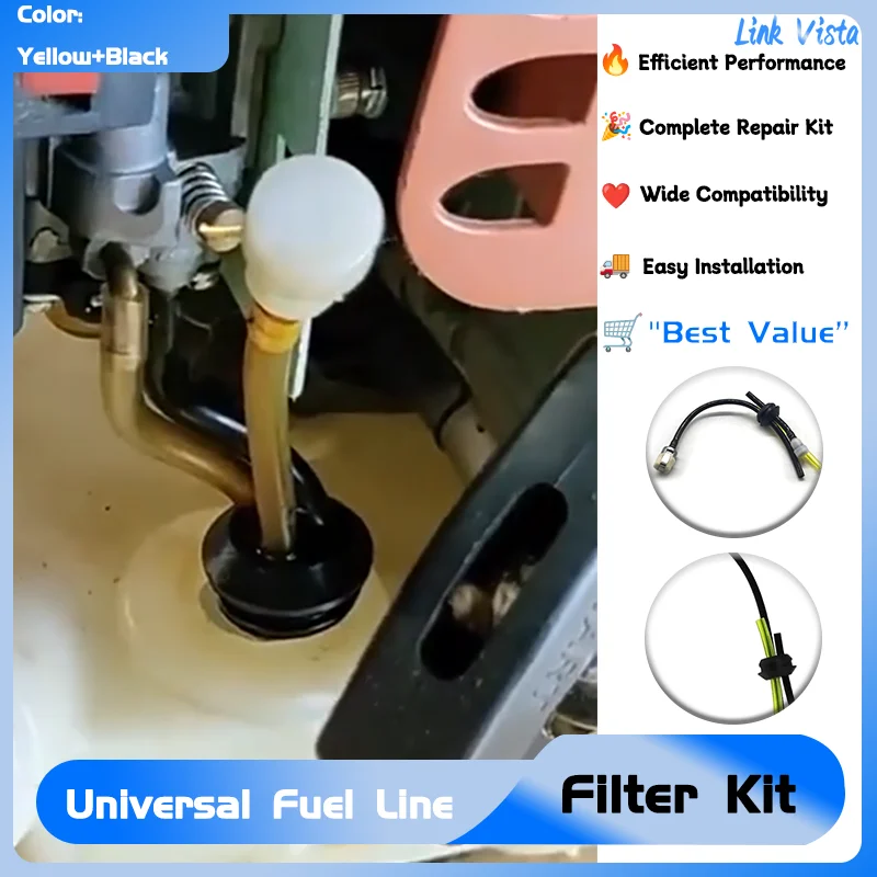 

Oil Pipe Fuel hose Garden Tools 1~50 Sets Fuel Pipe Filter set For Chainsaw Lawn Mower Grass Trimmer Fuel Tank Filter Universal