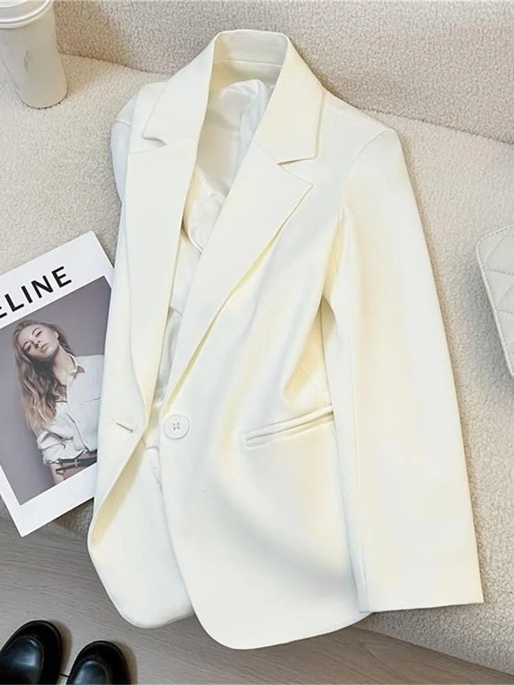  F Casual para o Dia a Dia, Estilo Deusa E, Manga Longa, Top de Escritório Limpo e Moderno para Primavera...