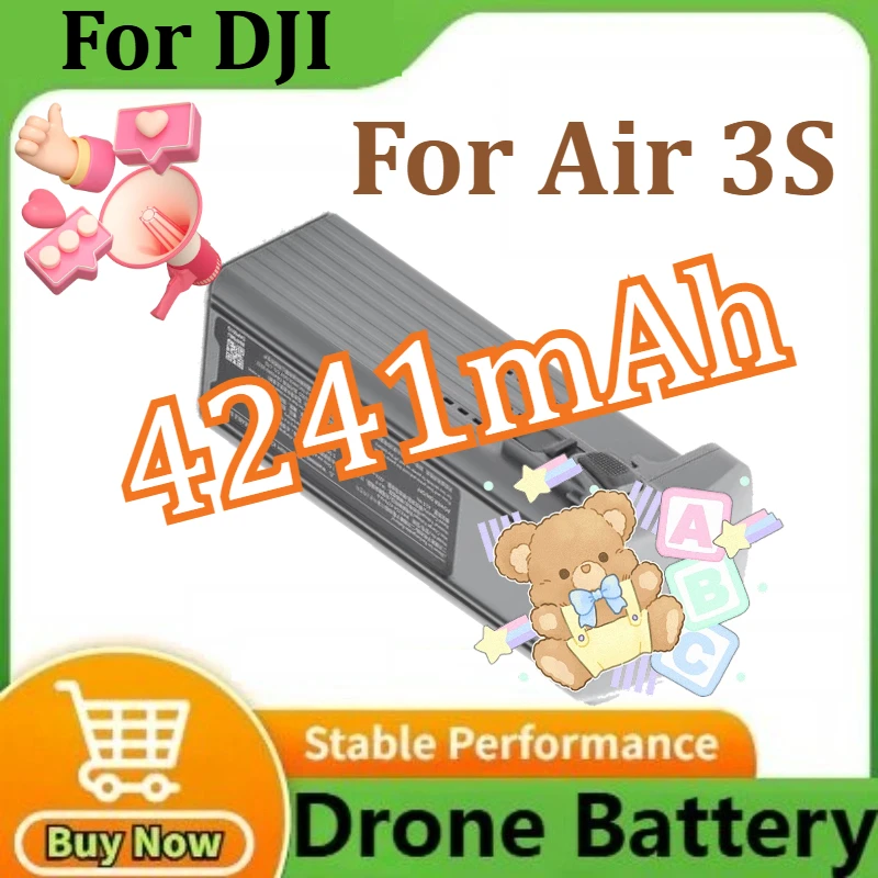 

Battery For DJI Air 3S Battery Flight Time 45 Minutes Drone Air 3 Intelligent Flight Battery Accessories New in Stock 4241mAh