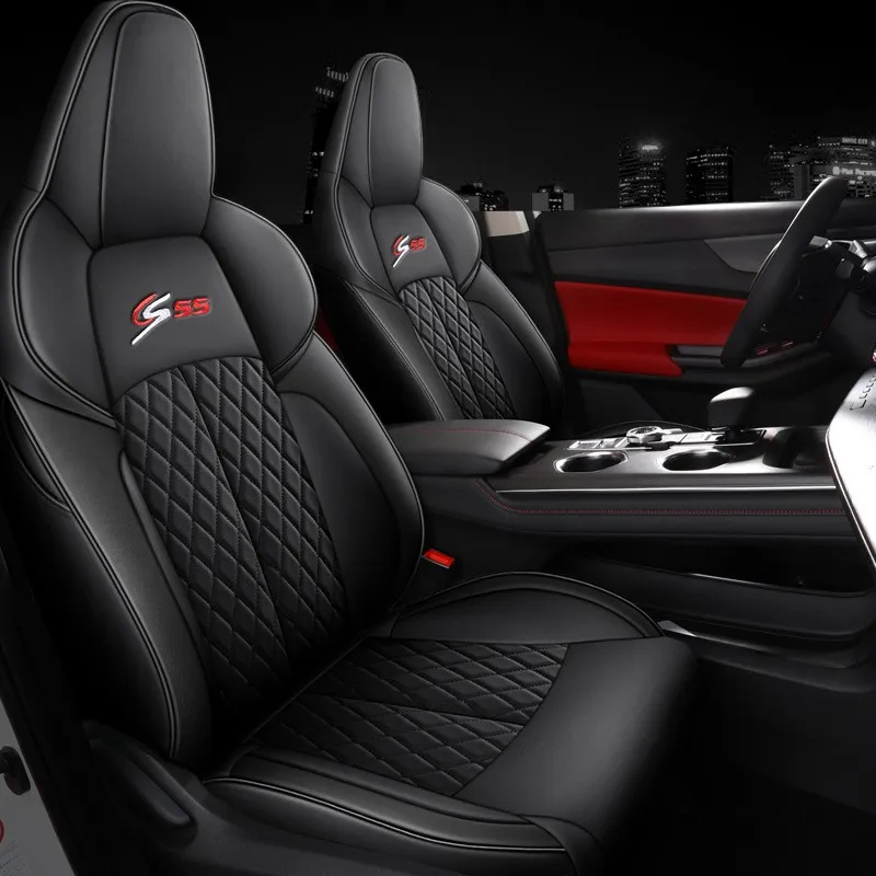 

Custom Car Seat Covers 5 seats For Changan CS55 PLUS 2022 2023 Full Covered Car Seat Protective Cover Interior Accessories