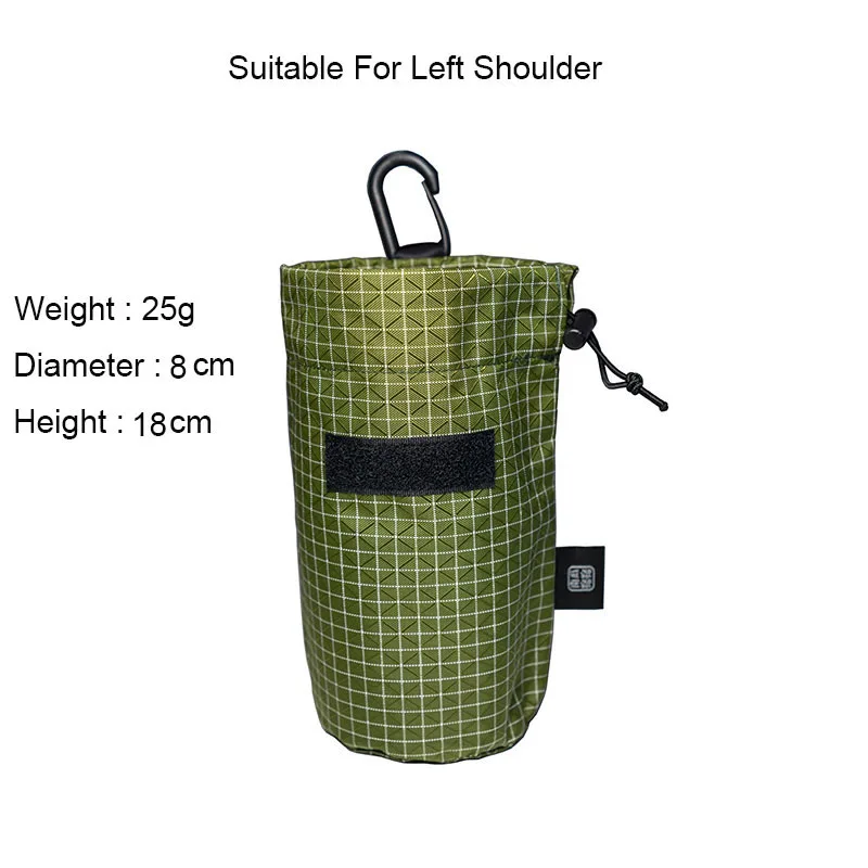 Pochette d'épaule UHMWPE XPAC 25g, porte-bouteille d'eau pour sac à dos de randonnée, fixation Molle ultralégère