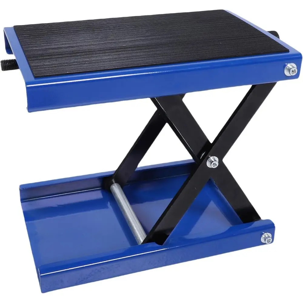 

Adjustable 500kg Scissor Lift Jack for Motorcycles, Folding Steel Design for Street, Cruiser, and Touring Bikes