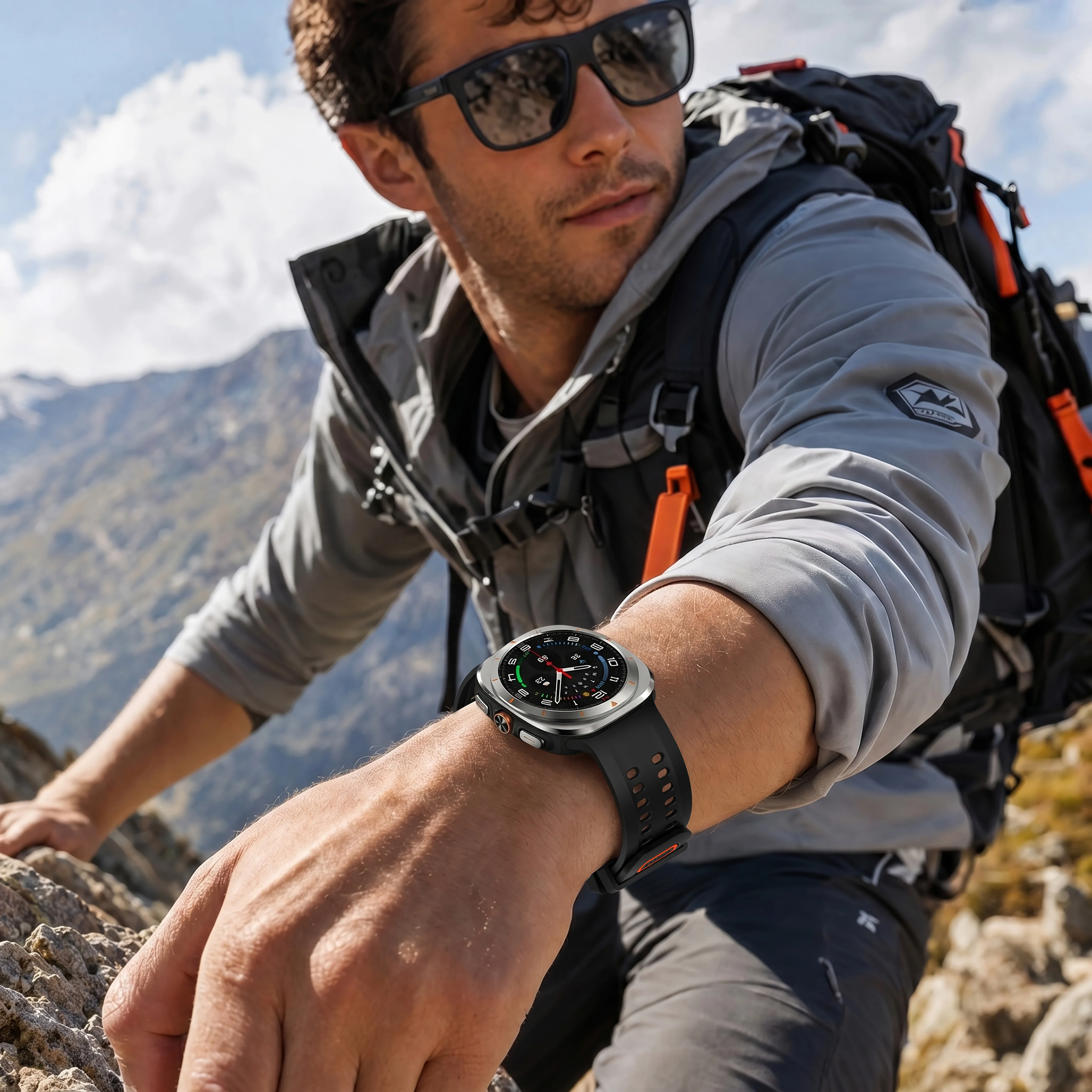 Originalarmband für Samsung Galaxy Watch Ultra 47mm Zubehör Marine Silikon Sportarmband Correa Galaxy Watch Ultra 2025 Band – Detail 12