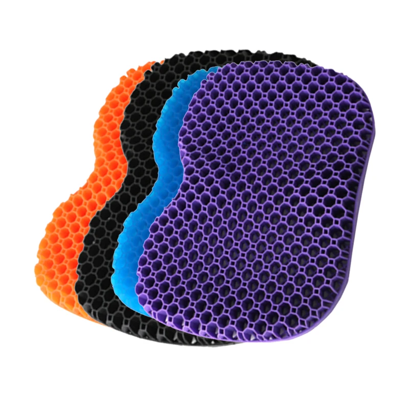 Travel Cooling Breathable Cool Honeycomb Design Pressure Best Orthopedic Honeycomb Enhanced Gel Cushion with Cover for Seat