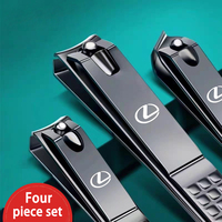 4Pcs Car Logo Nail Clipper Nail Trimmer Steel Manicure Care Tools For Lexus IS200 UX250h IS250 GS300 UX RX350 LX570 LX600 GX470