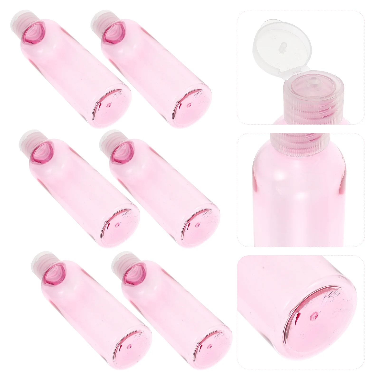 

6Pcs Flip Top Bottle Multi-Use Makeup Bottles Practical Refillable Containers for Travel Shampoo Soap Lotion Sub Bottles