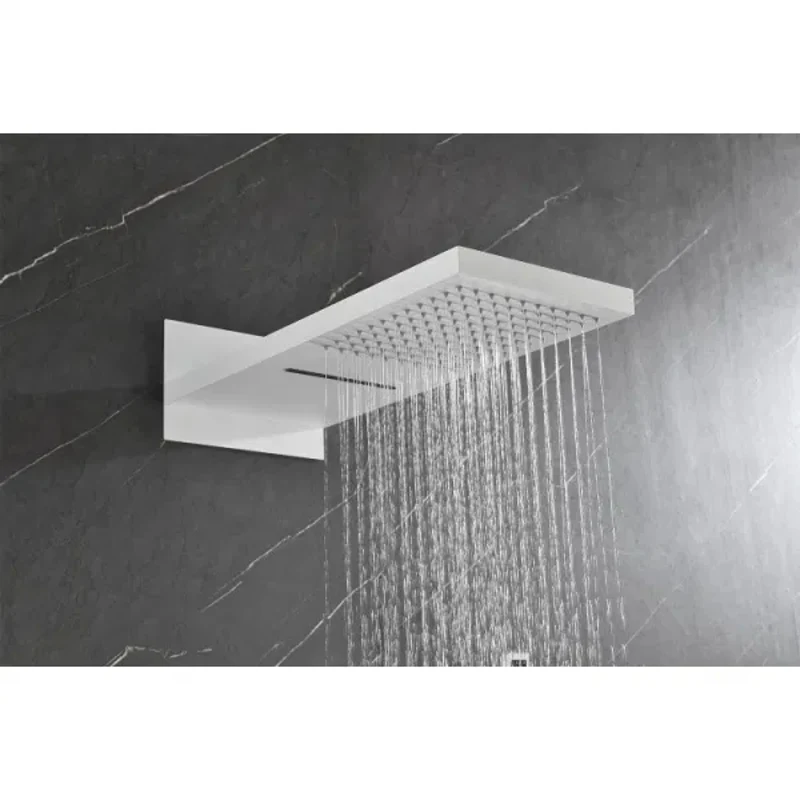 Concealed Wall Shower Set Pressurized Large Top Spray Embedded Shower Set with  Body Showers and Hand-held Shower Accessories