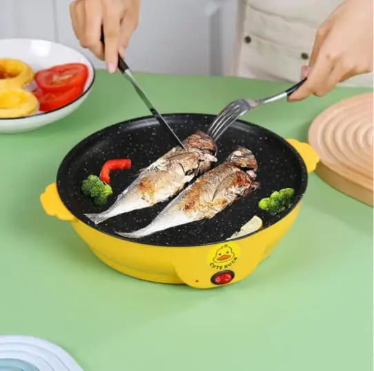 300W/600W Non-Stick Cooking Machines Multifunctional Portable Ovens Mini Electric Grill Pan